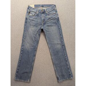 Abercrombie Kids Jeans Youth 14 Blue Denim Straight Leg 100% Cotton Distressed